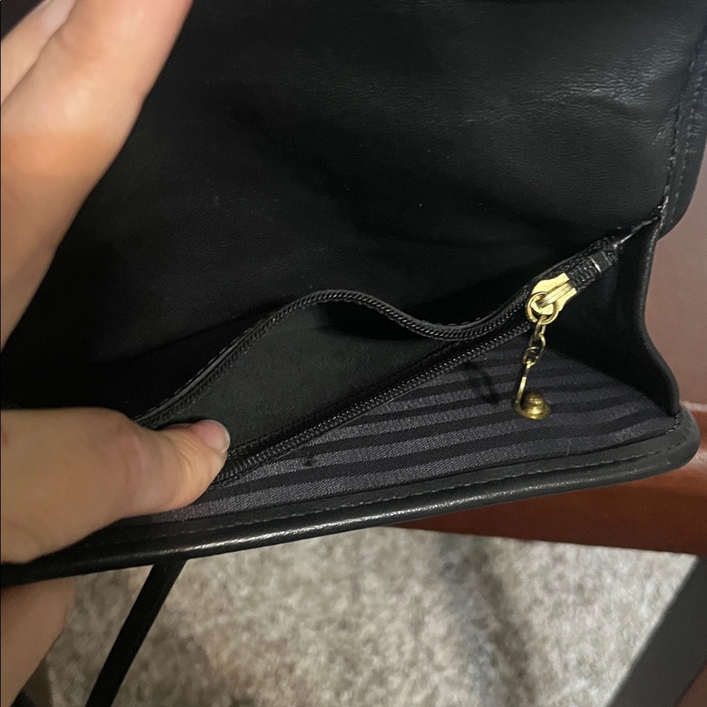 Vintage Coach Envelope Swing Wallet Removable Crossbody Strap Hangtag Black 4873 - Picture 6 of 12